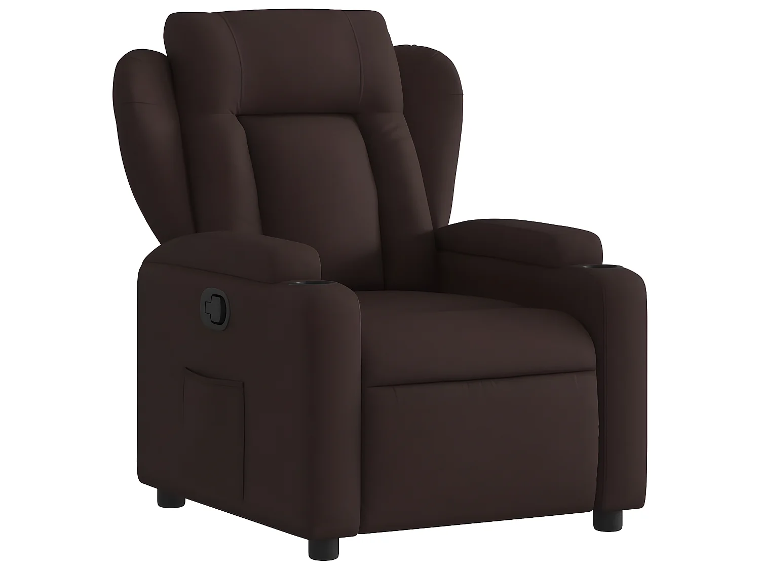 Fauteuil inclinable Marron foncé Tissu