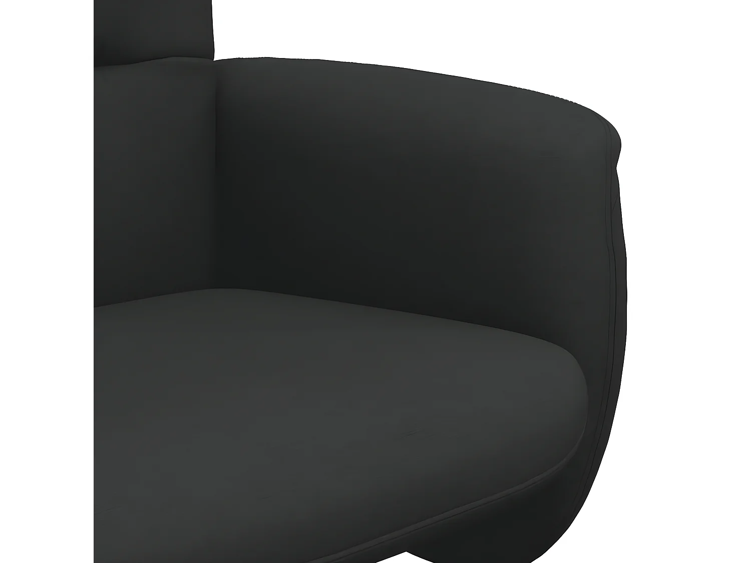 Fauteuil inclinable avec repose-pied noir tissu
