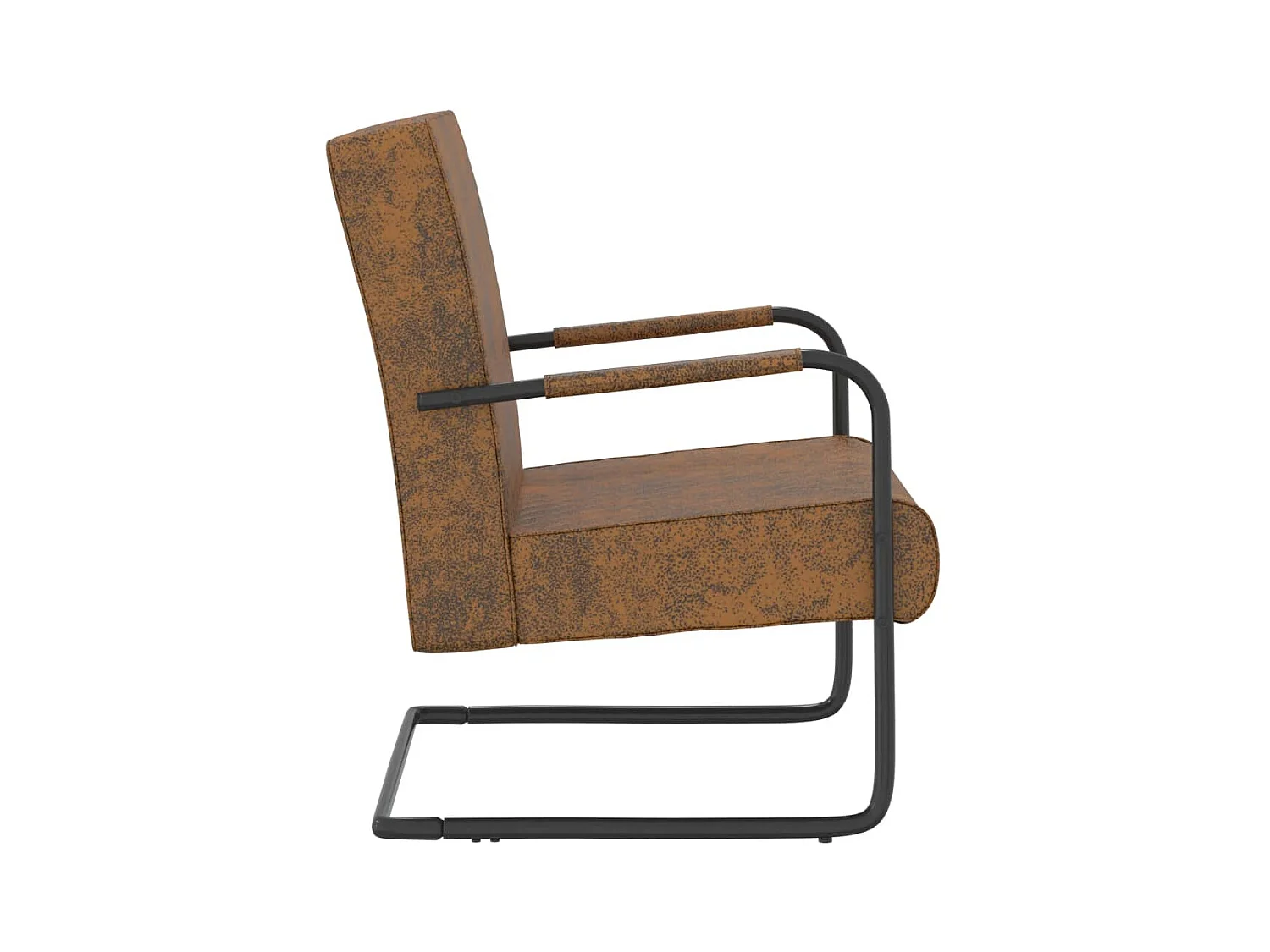 Chaise cantilever Marron Tissu