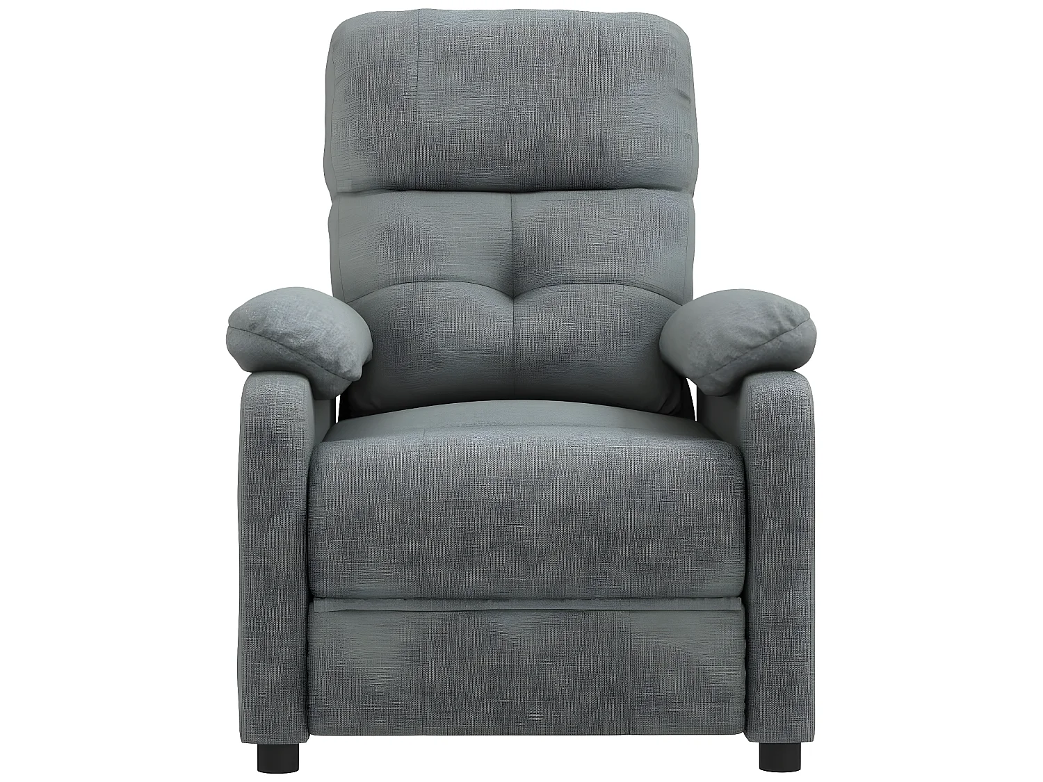 Sillón reclinable de tela gris oscuro