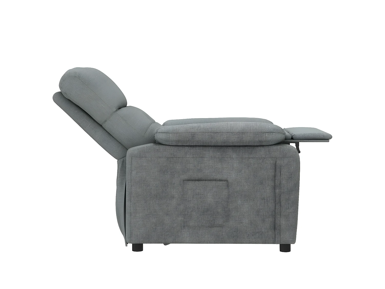 Sillón reclinable de tela gris oscuro