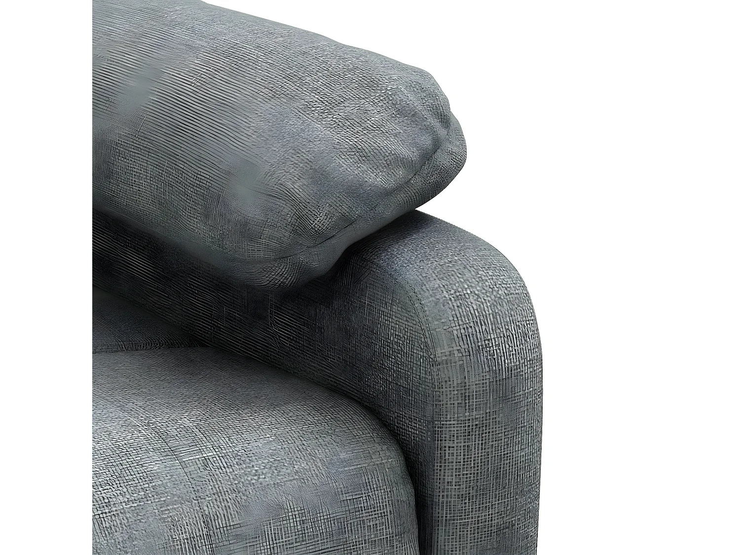 Sillón reclinable de tela gris oscuro