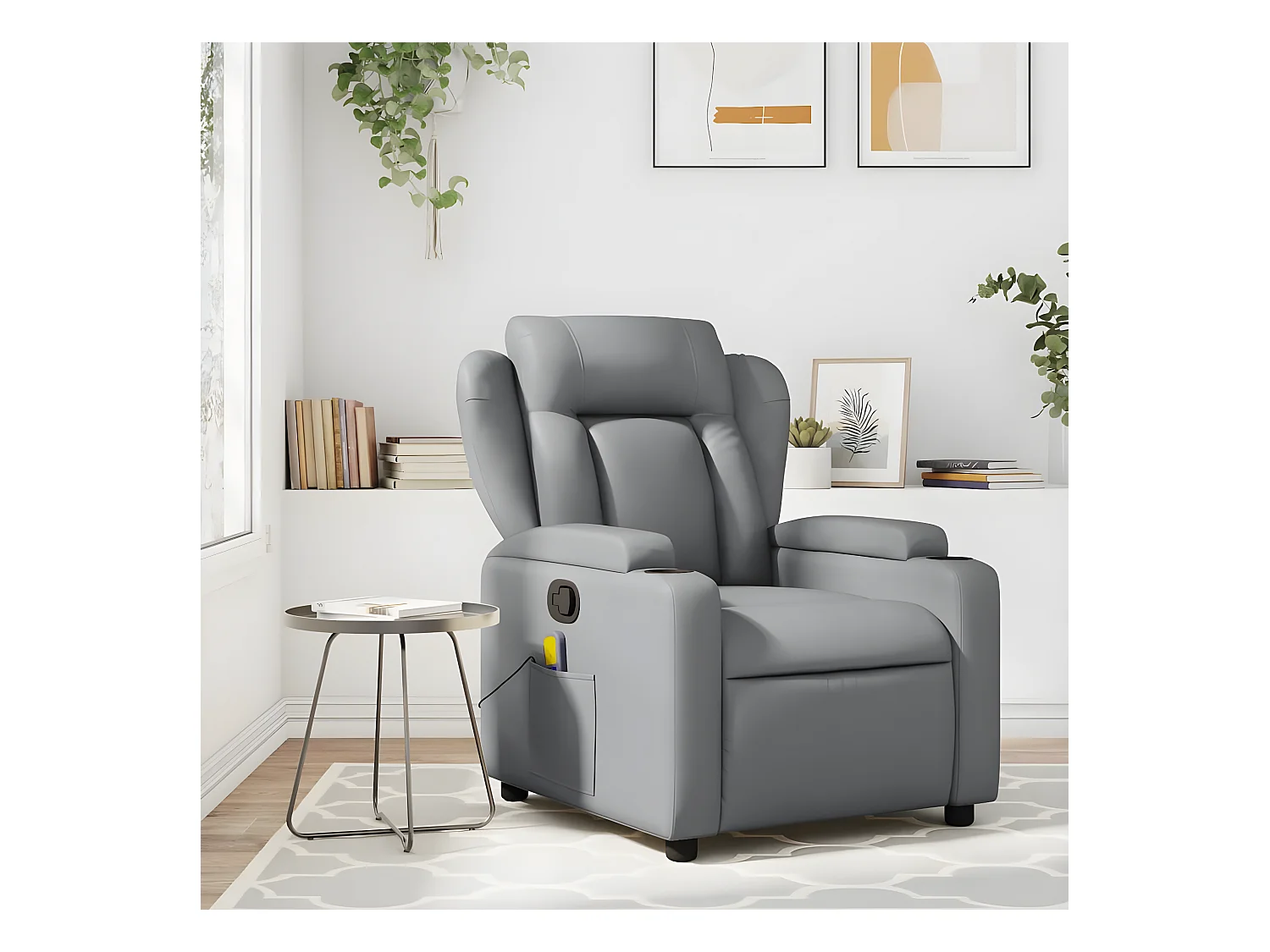 Fauteuil inclinable Gris Similicuir