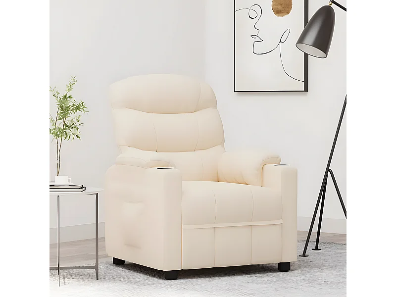 Tessuto color crema per poltrona reclinabile