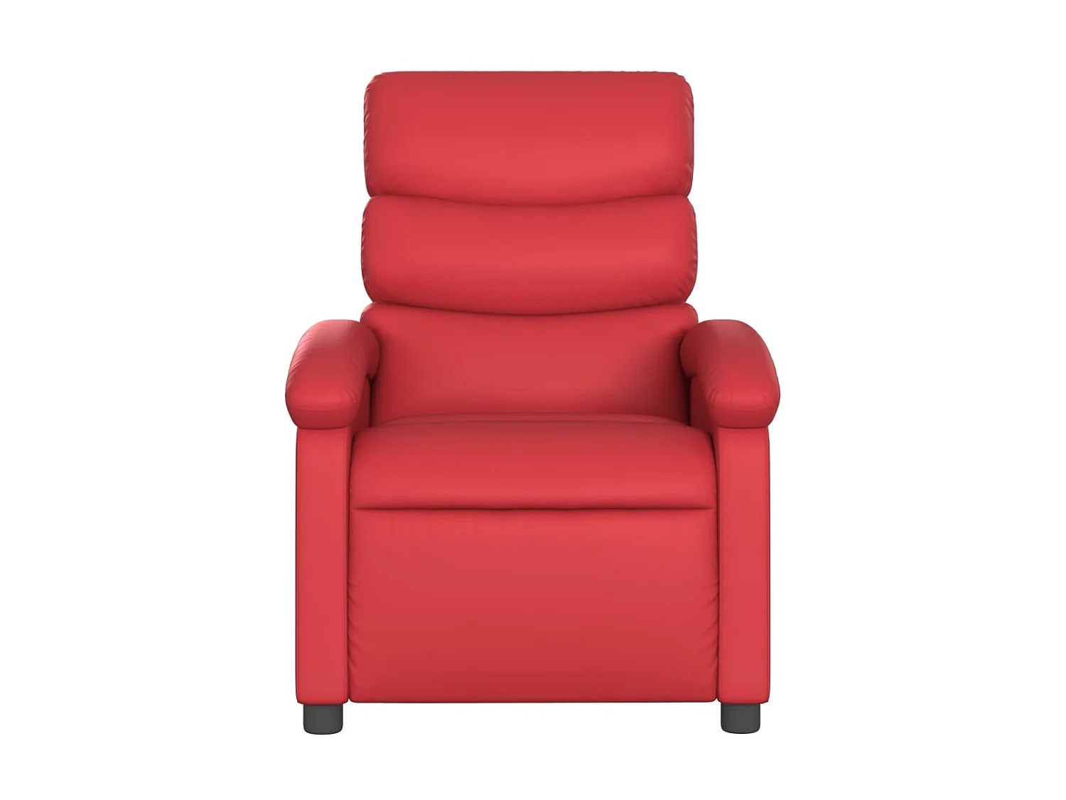 Poltrona reclinabile in ecopelle rossa