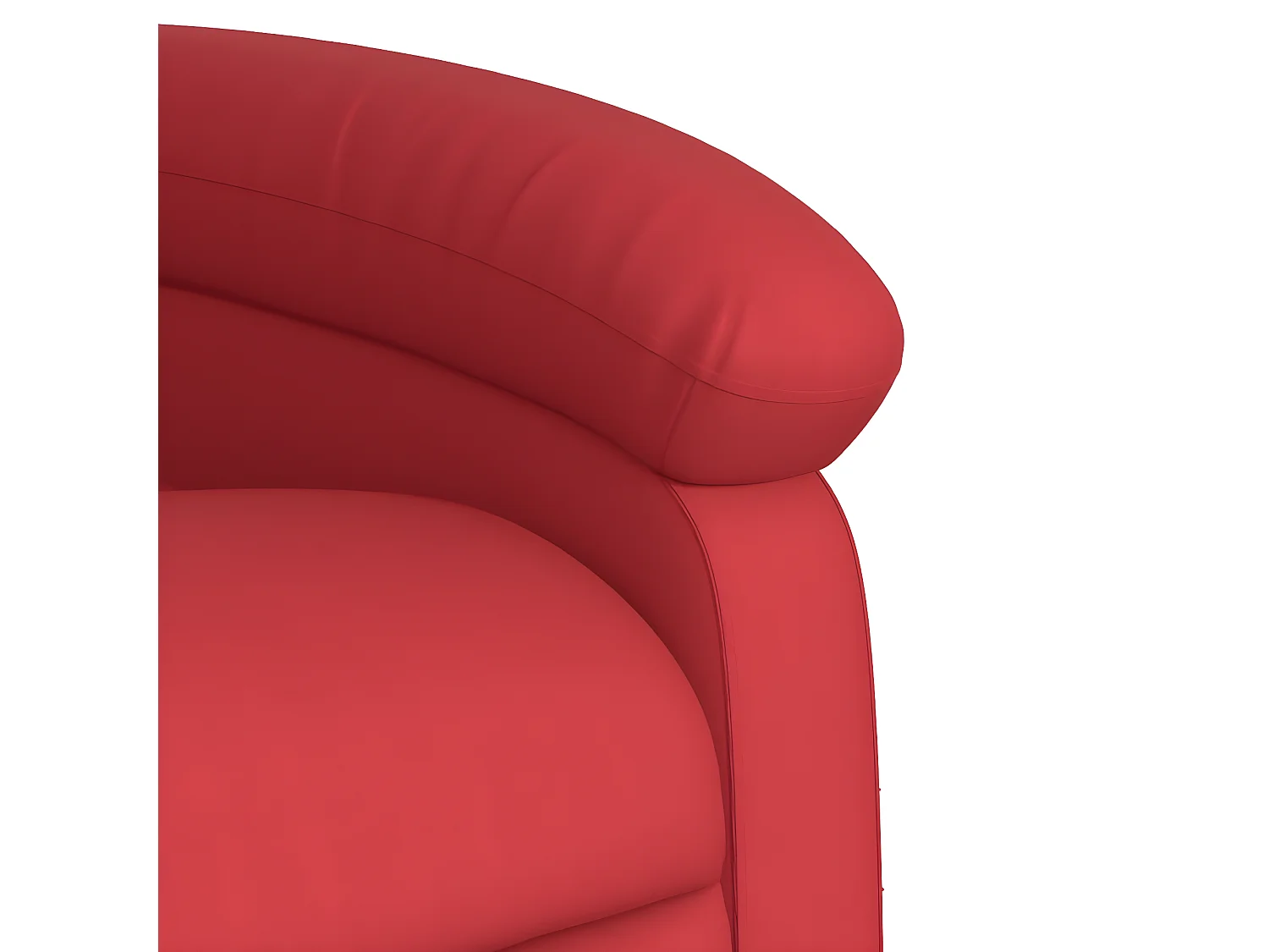 Poltrona reclinabile in ecopelle rossa