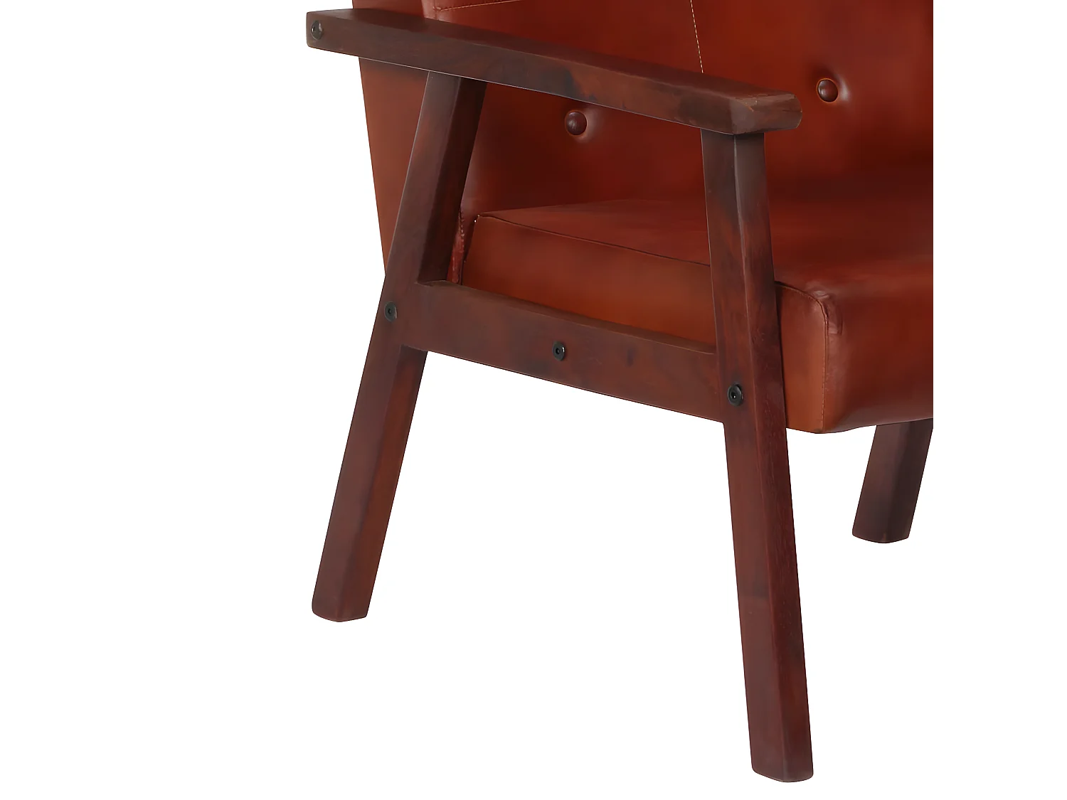 Fauteuil Marron Cuir véritable