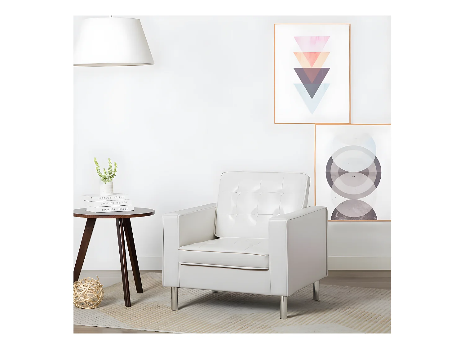 Fauteuil Blanc Similicuir