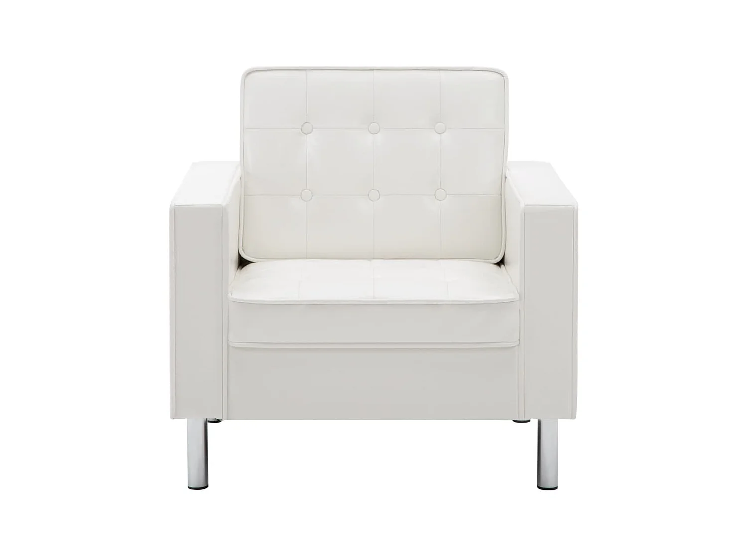 Sillón de piel sintética blanco