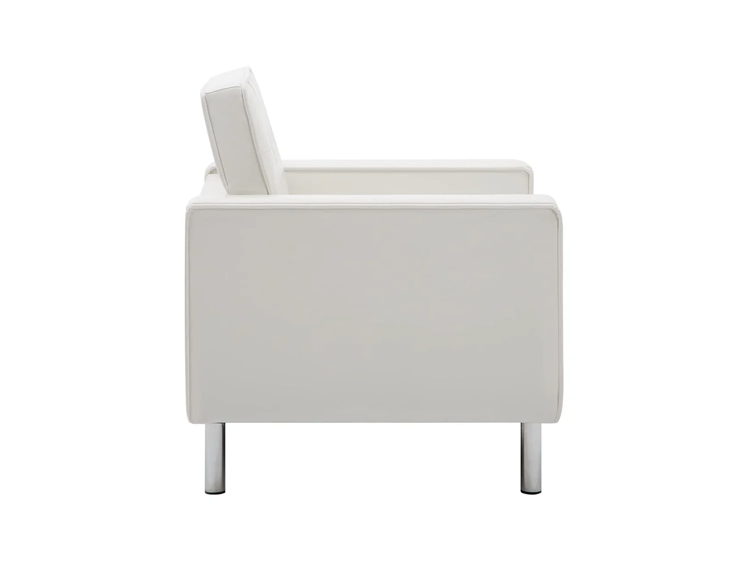 Sillón de piel sintética blanco