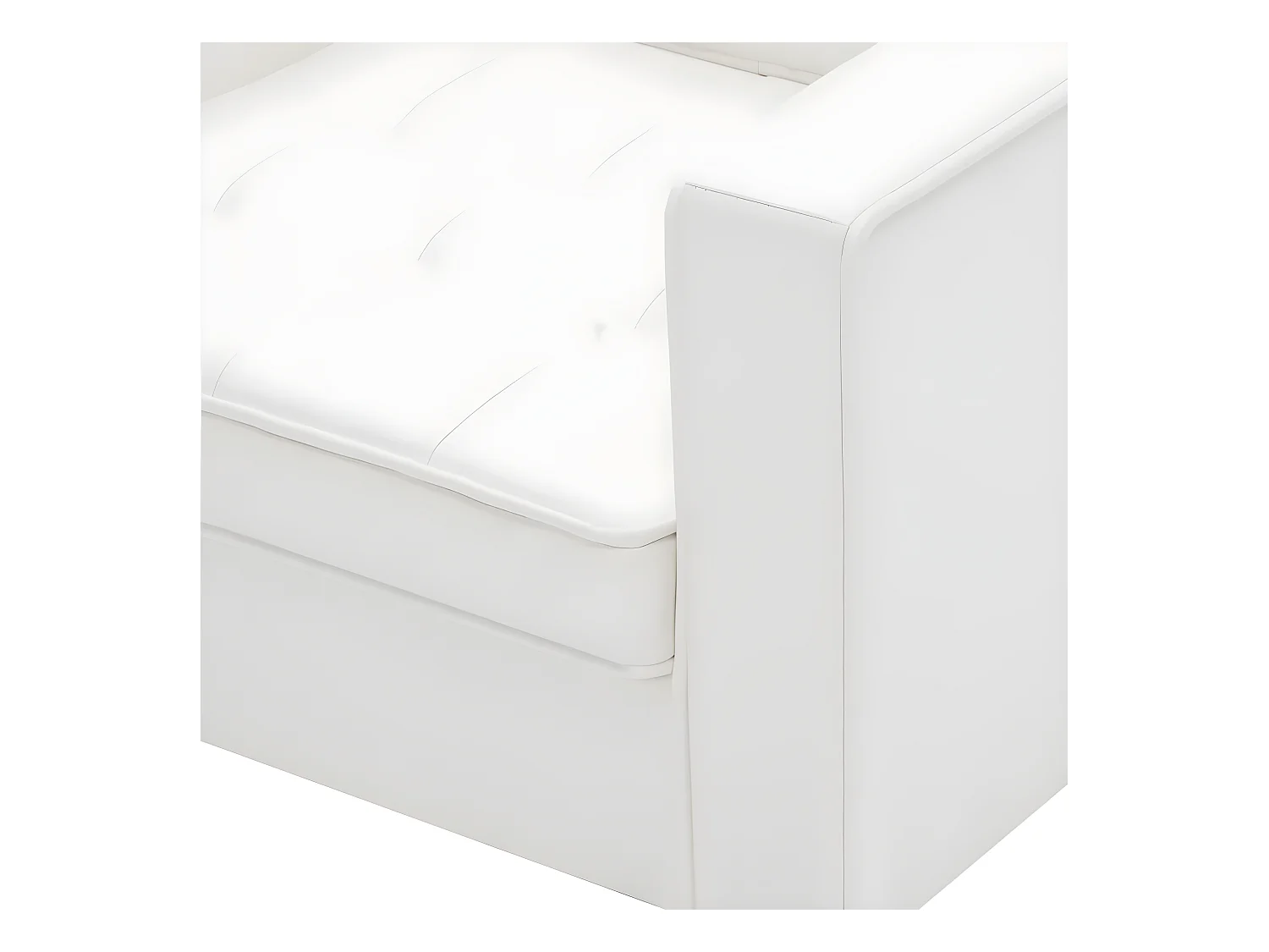 Sillón de piel sintética blanco