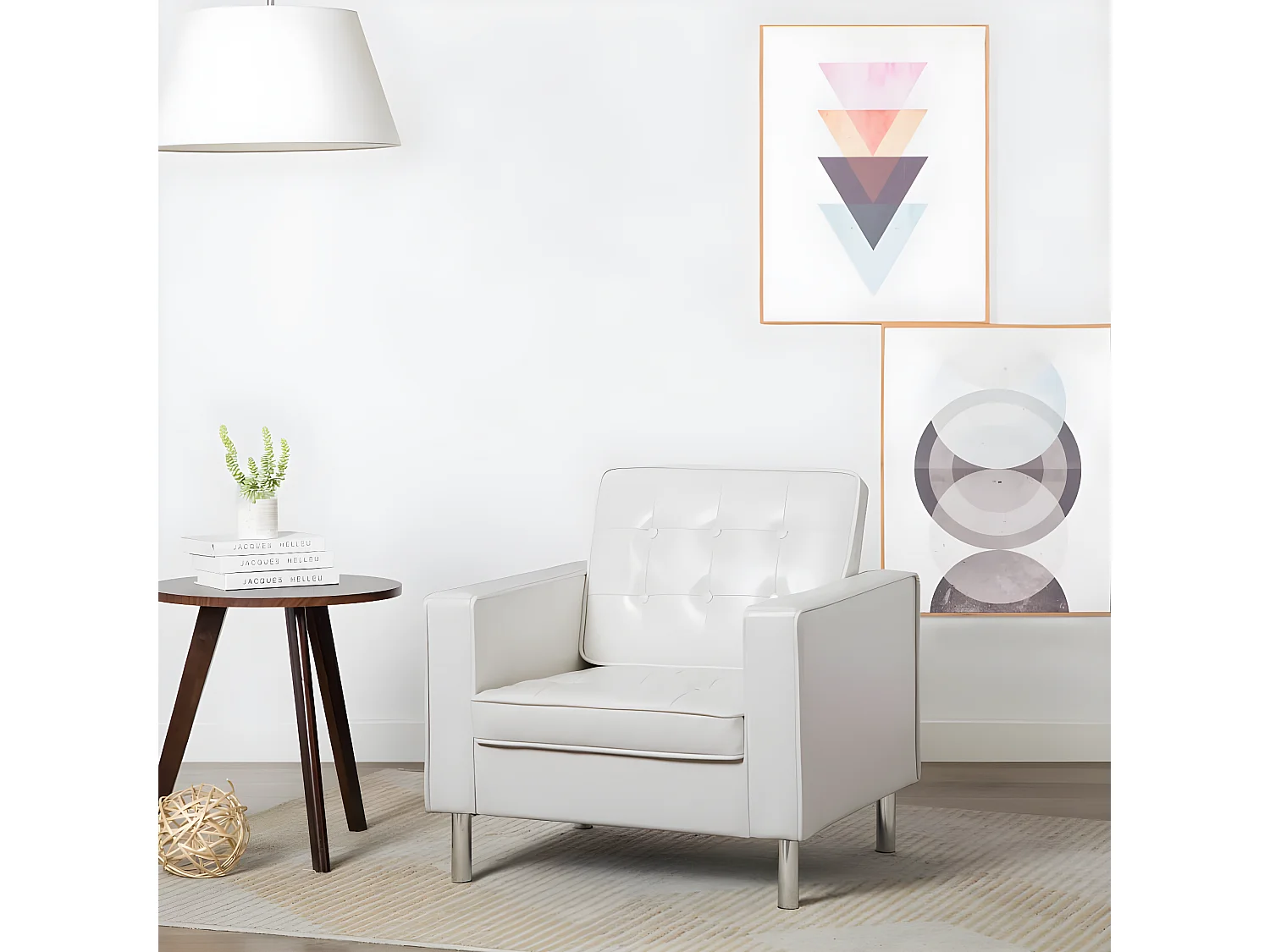 Fauteuil Blanc Similicuir