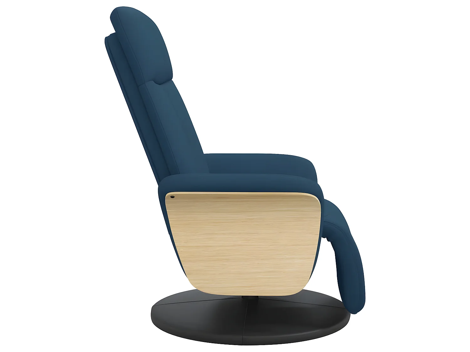 Fauteuil inclinable avec repose-pieds bleu tissu