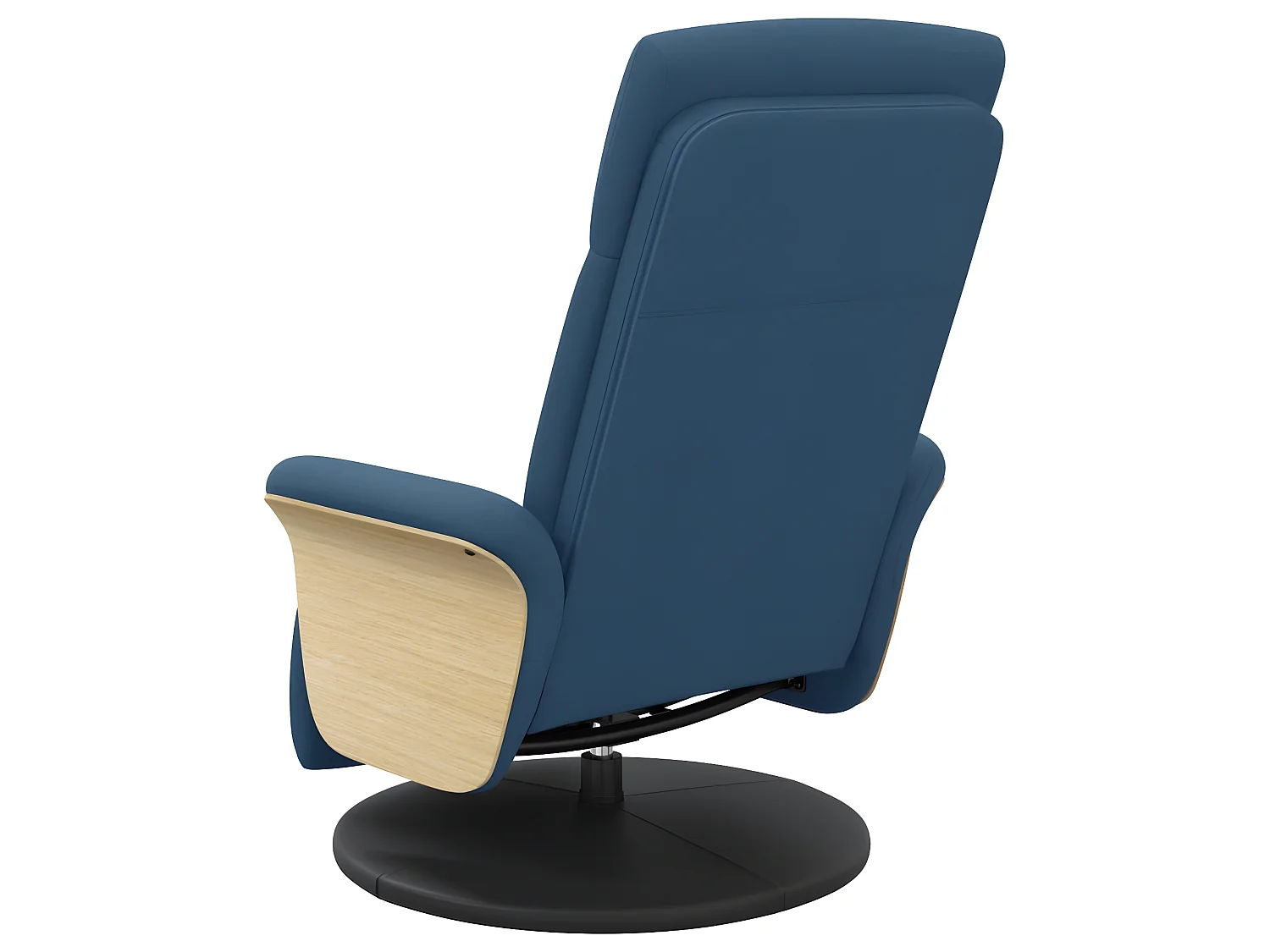 Fauteuil inclinable avec repose-pieds bleu tissu