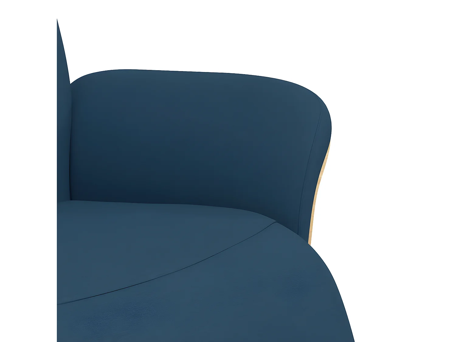 Fauteuil inclinable avec repose-pieds bleu tissu