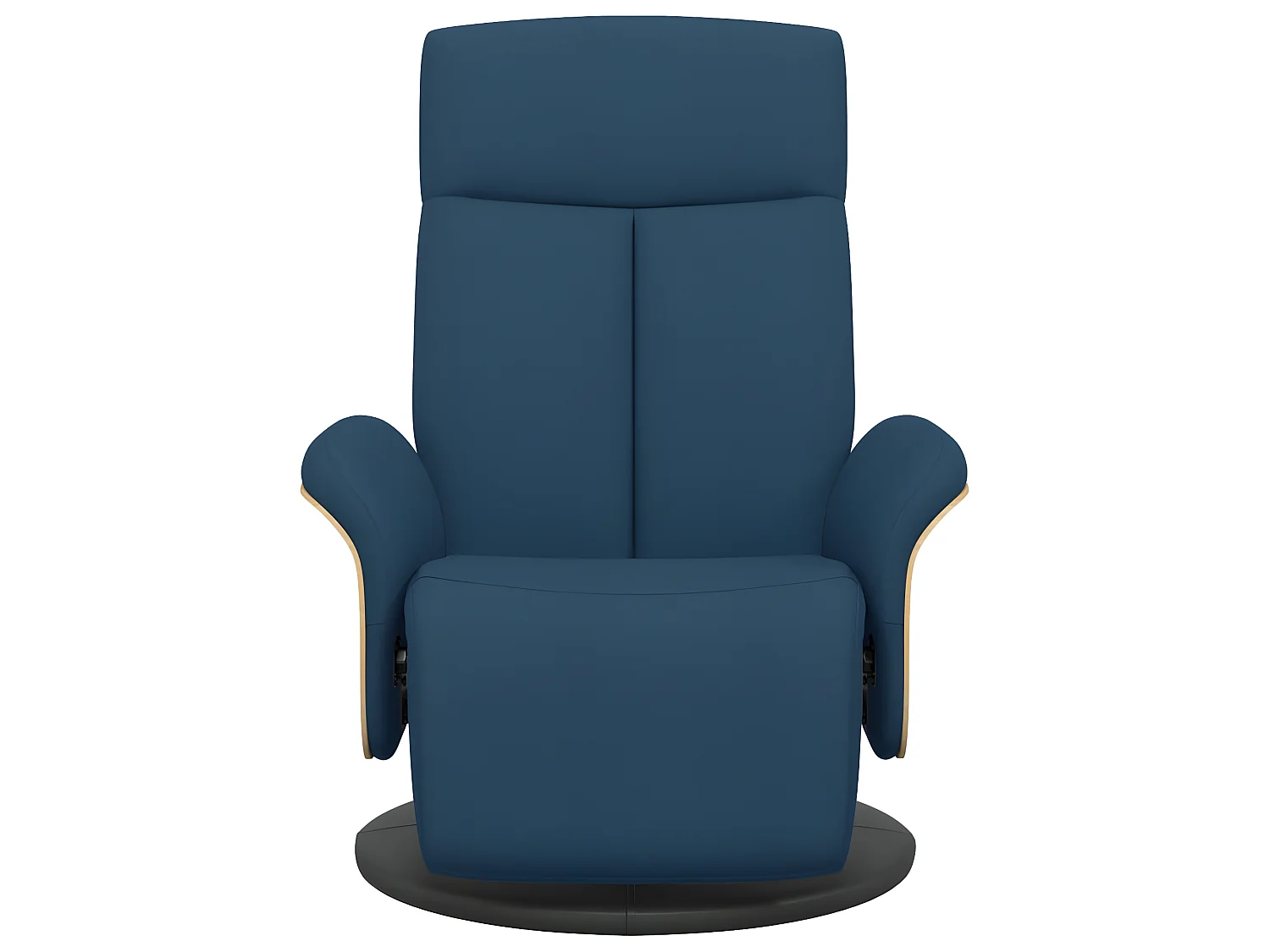 Fauteuil inclinable avec repose-pieds bleu tissu