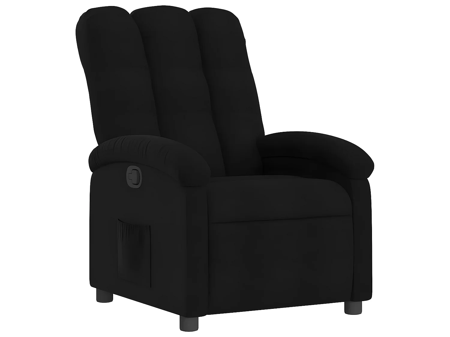 Silla reclinable de tela negra