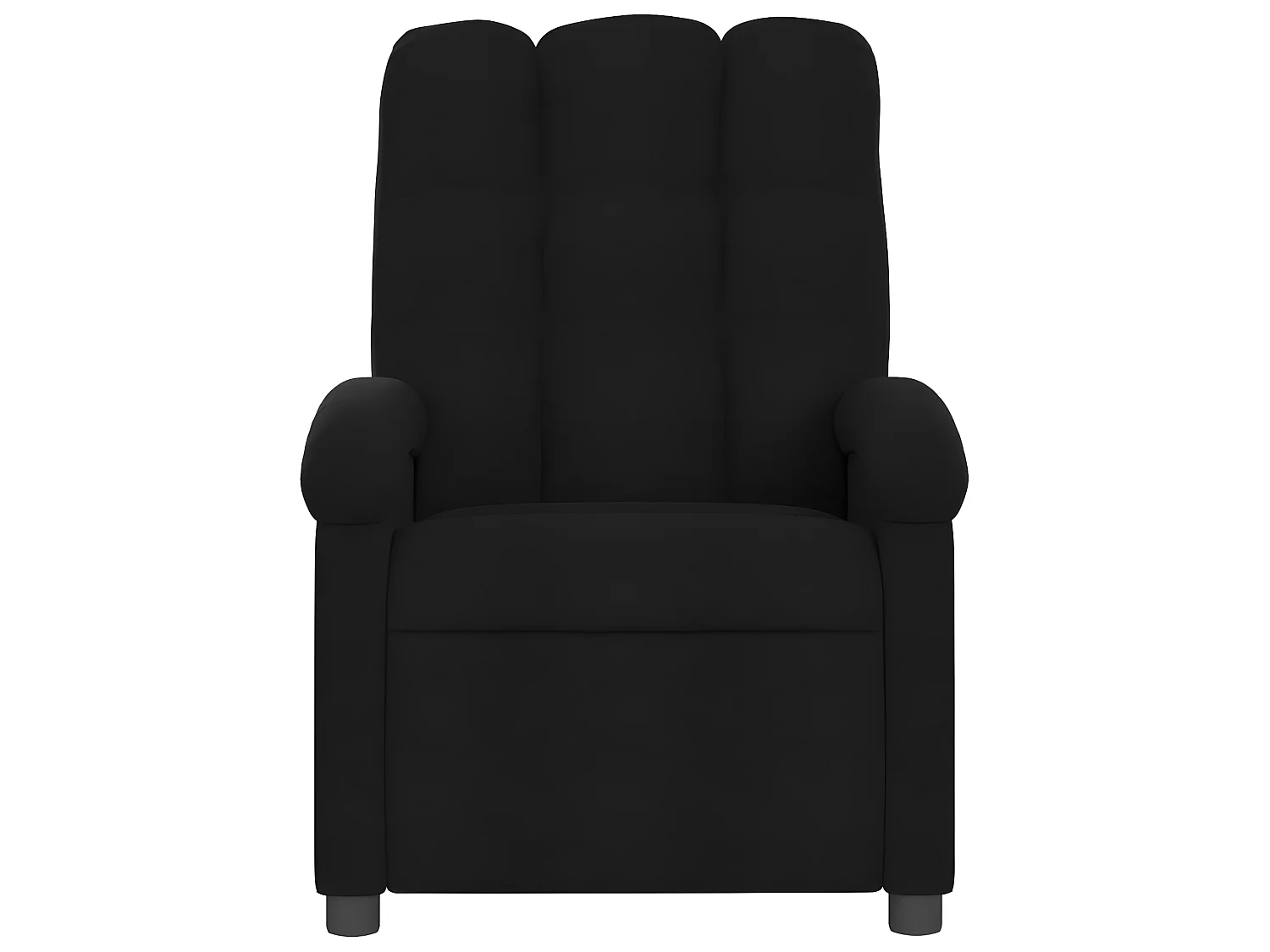 Silla reclinable de tela negra