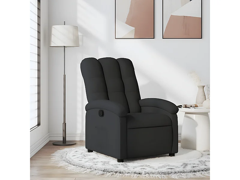 Fauteuil inclinable Noir Tissu