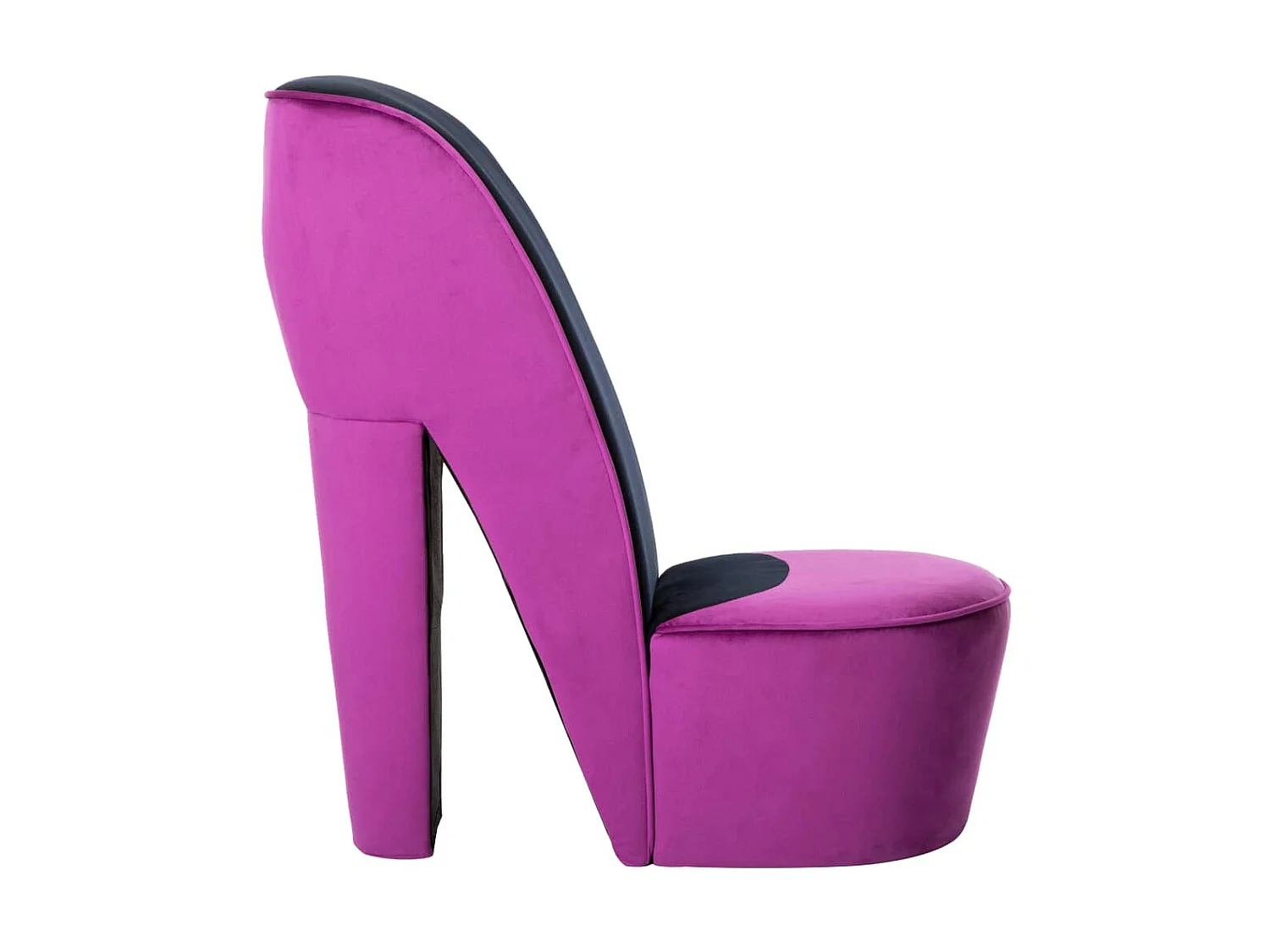 Chaise en forme de chaussure à talon haut Violet Velours