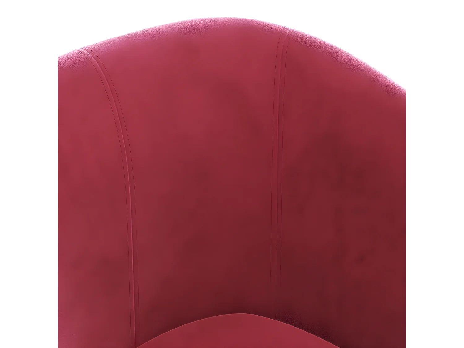 Fauteuil cabriolet avec repose-pied rouge bordeaux velours