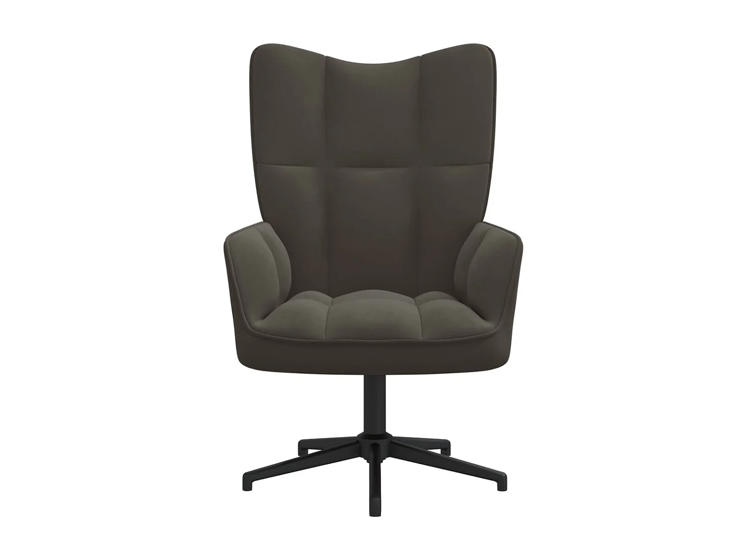 Cadeira de relaxamento Veludo cinza escuro