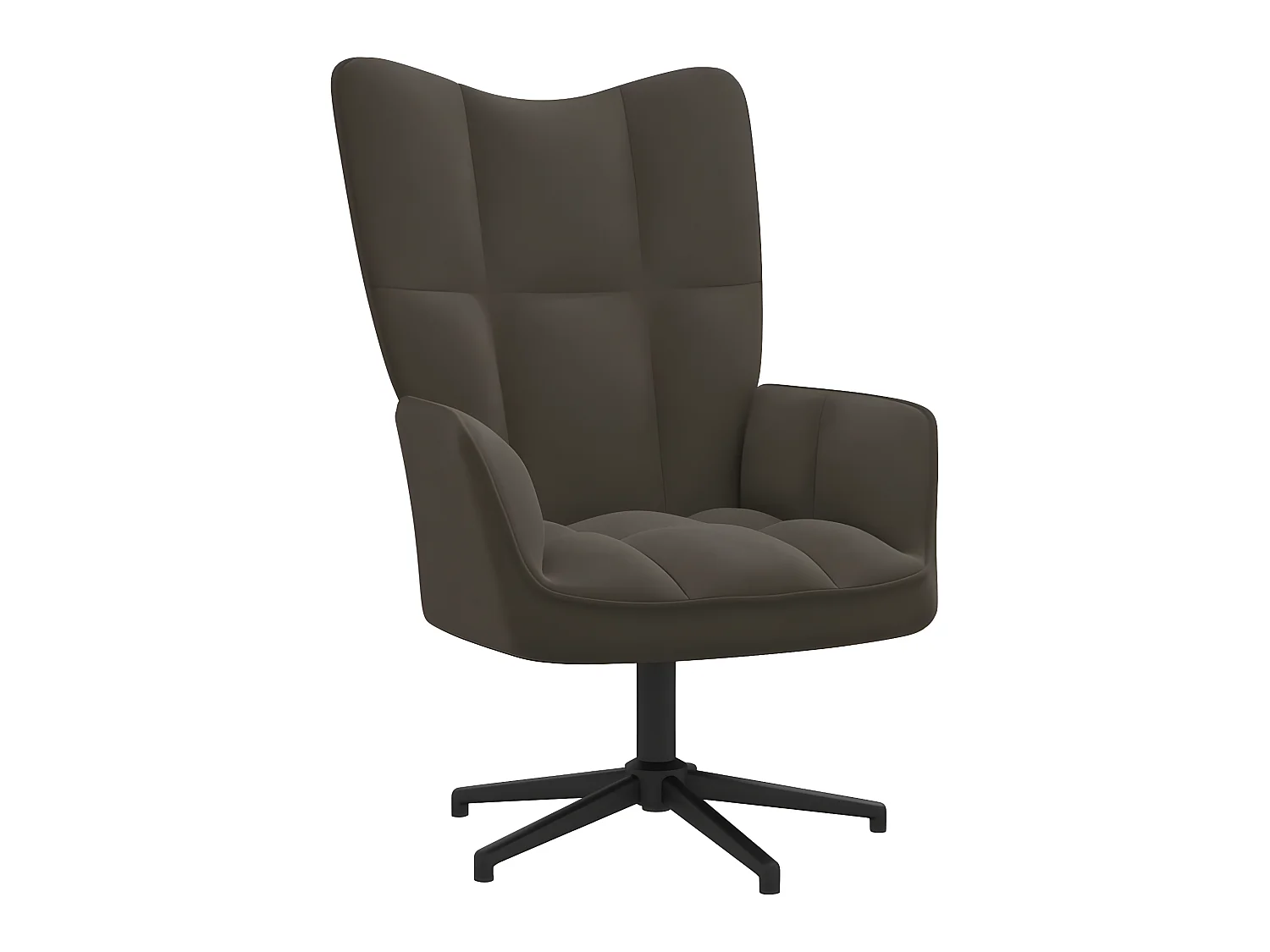 Chaise de relaxation Gris foncé Velours