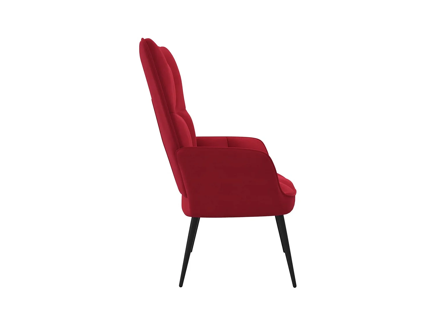 Chaise de relaxation Rouge bordeaux Velours