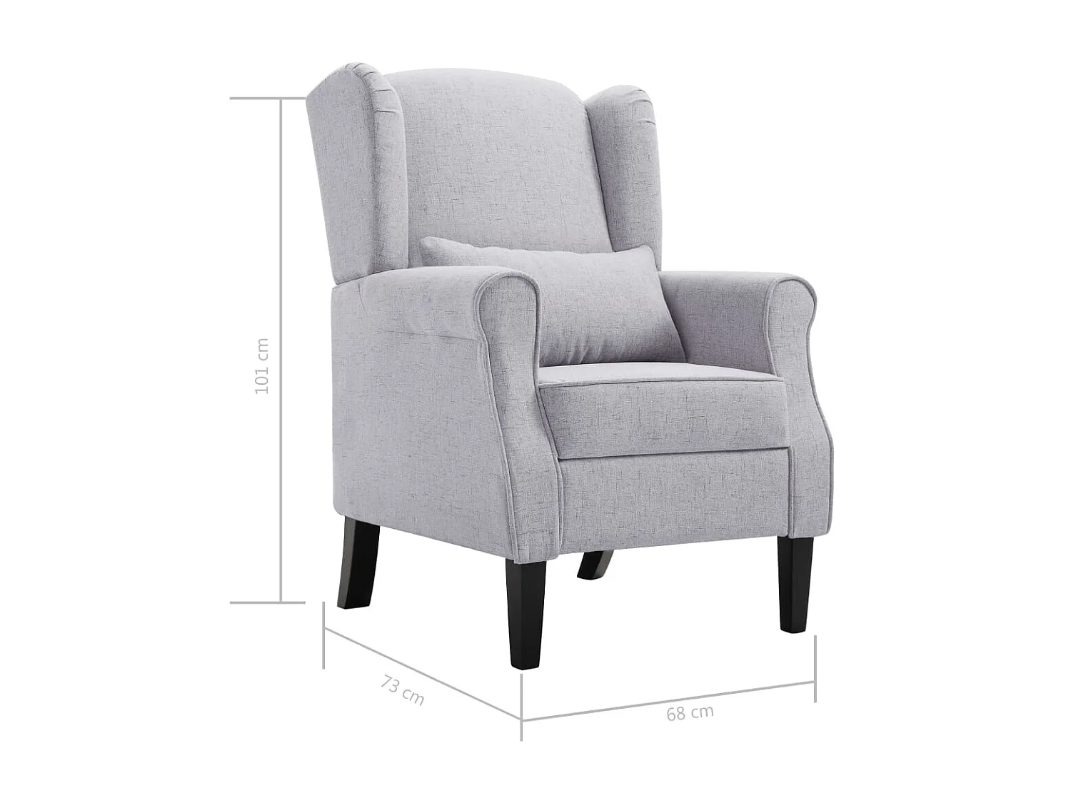 Poltroncina Tessuto Grigio Chiaro