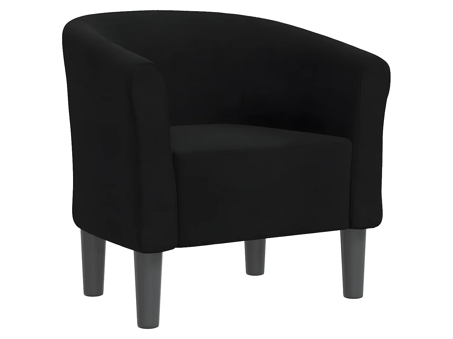 Converteerbare fauteuil van zwarte stof