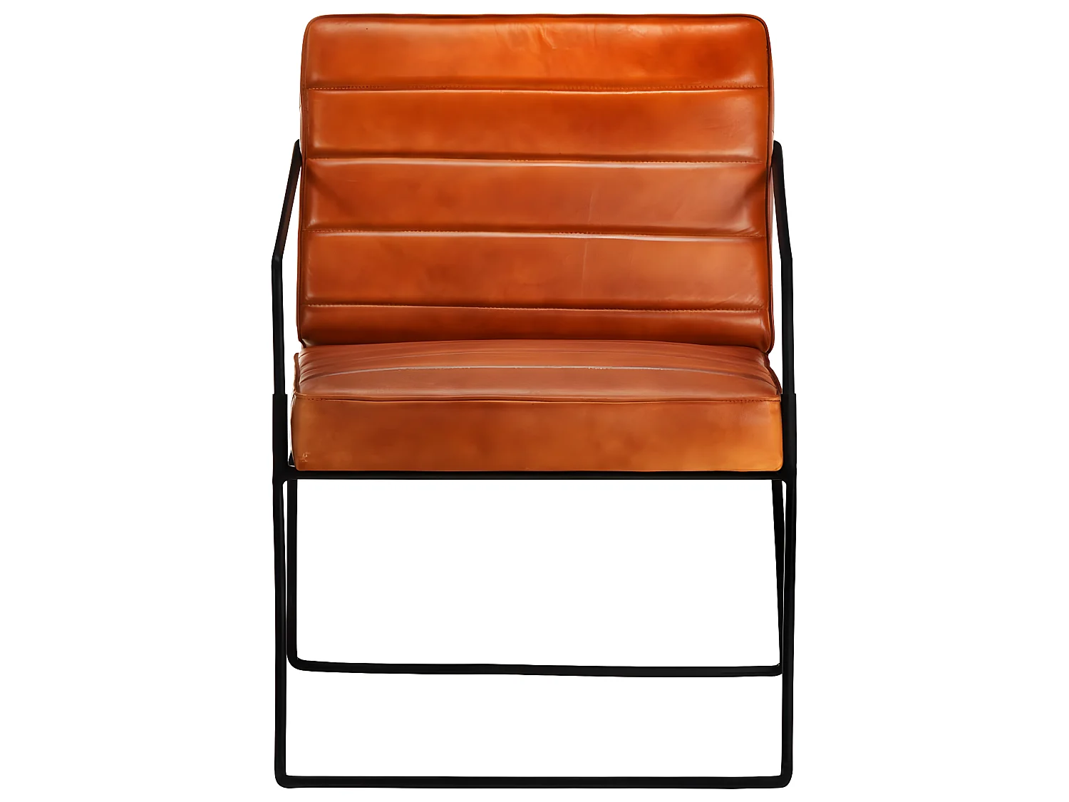 Poltrona Marrone rossastro Vera pelle