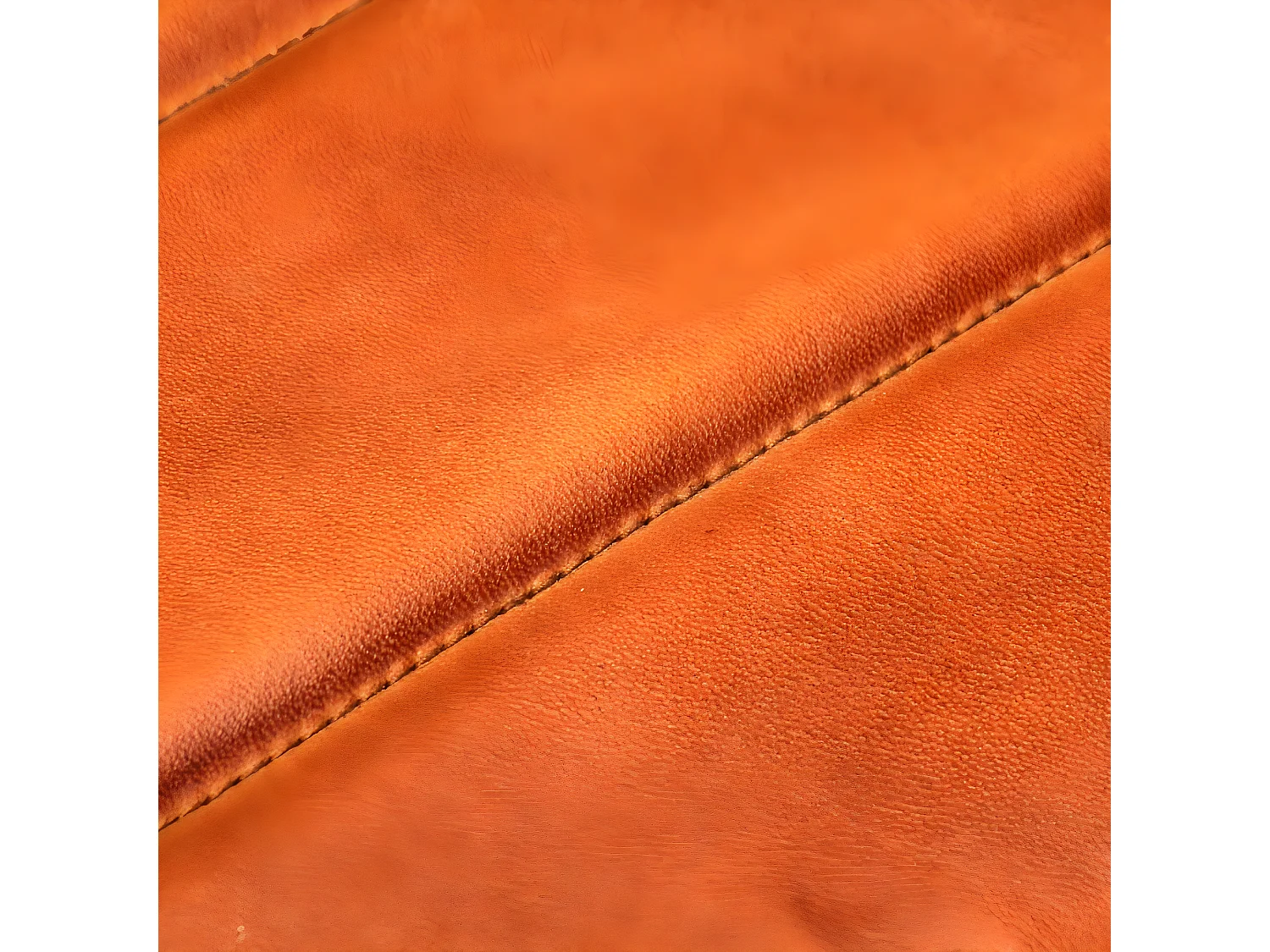 Poltrona Marrone rossastro Vera pelle