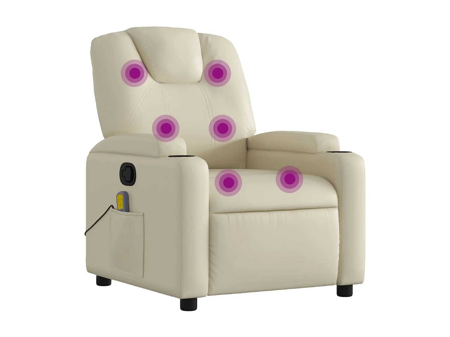 Sillón Masaje Reclinable Polipiel Crema