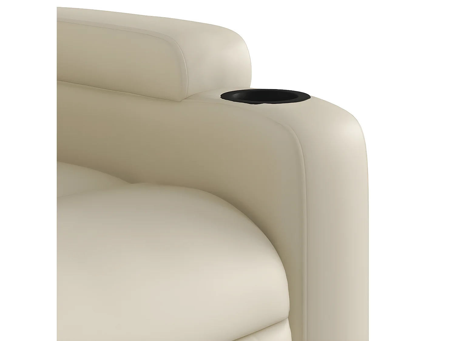 Massage fauteuil crème kunstleer