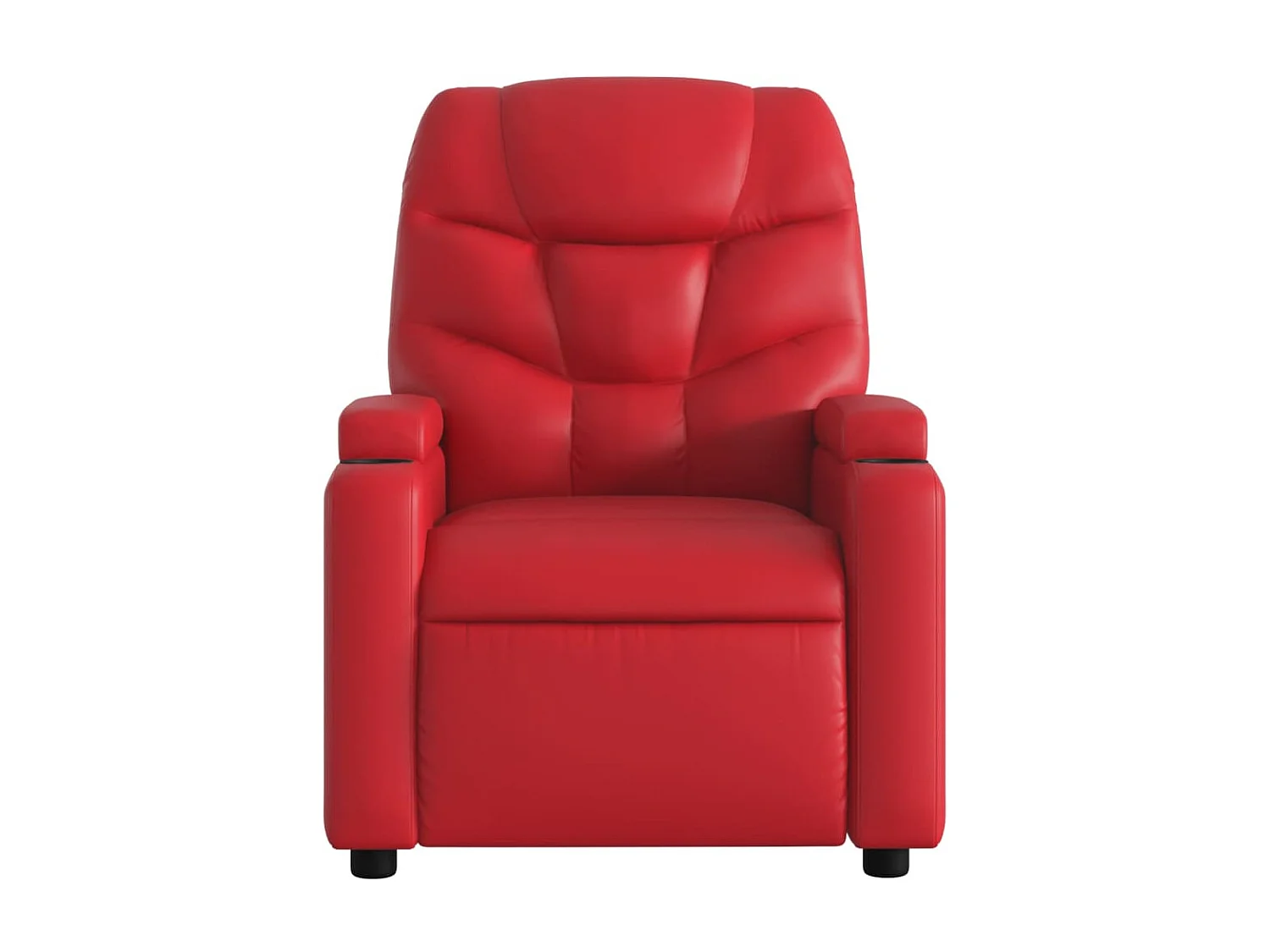 Fauteuil de massage inclinable rouge similicuir
