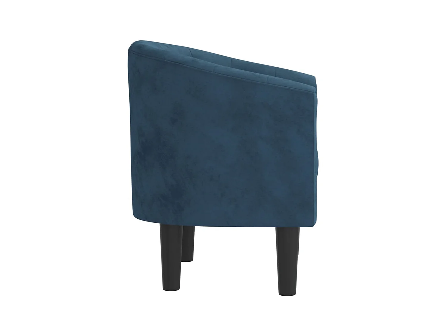 Fauteuil cabriolet bleu foncé velours