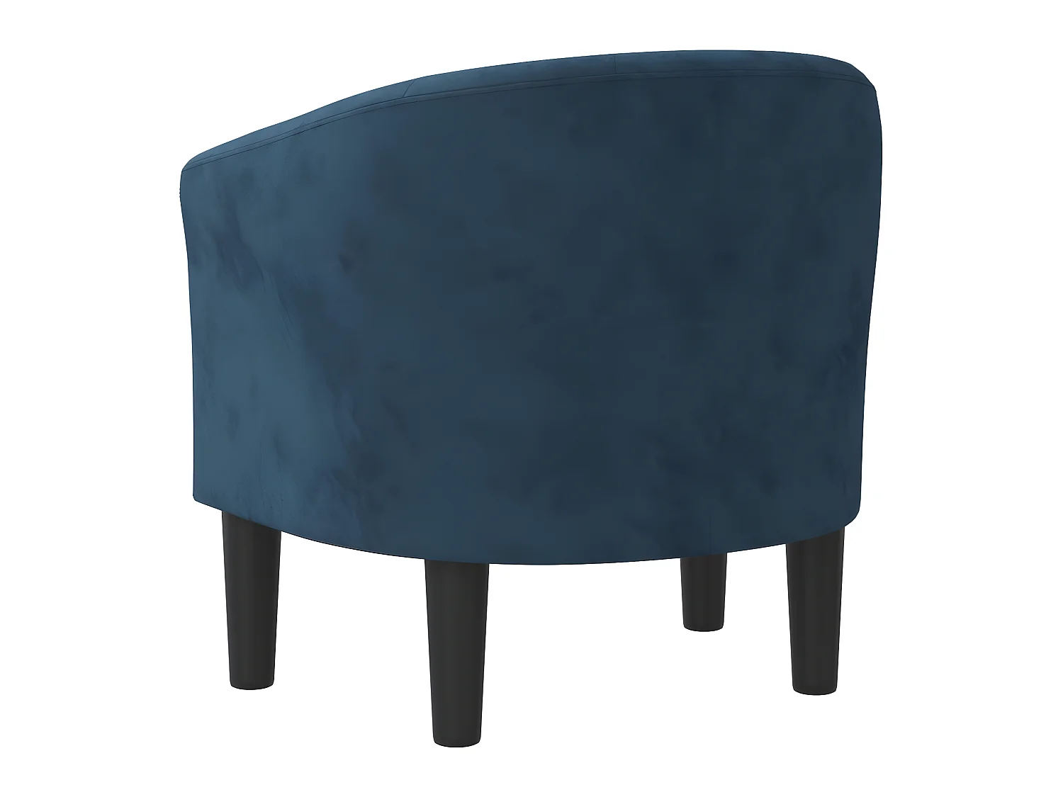 Fauteuil cabriolet bleu foncé velours