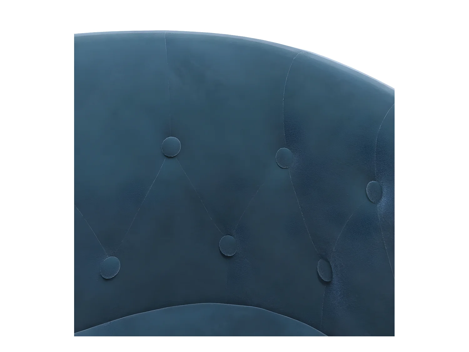 Fauteuil cabriolet bleu foncé velours