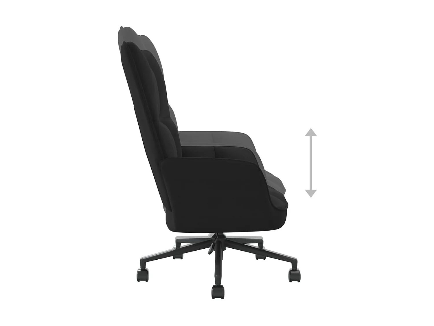 Chaise de relaxation Noir Velours