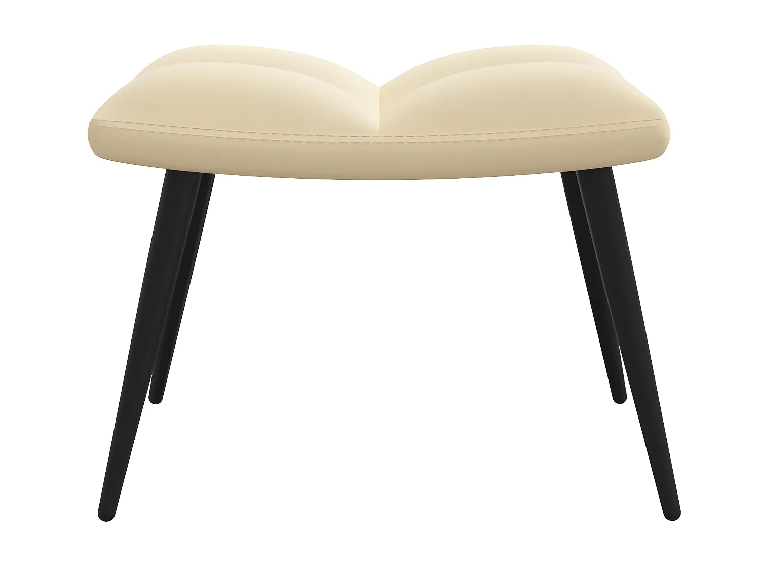 Poltrona relax con poggiapiedi Velluto bianco crema