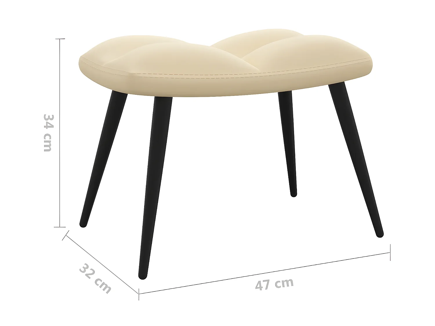 Poltrona relax con poggiapiedi Velluto bianco crema