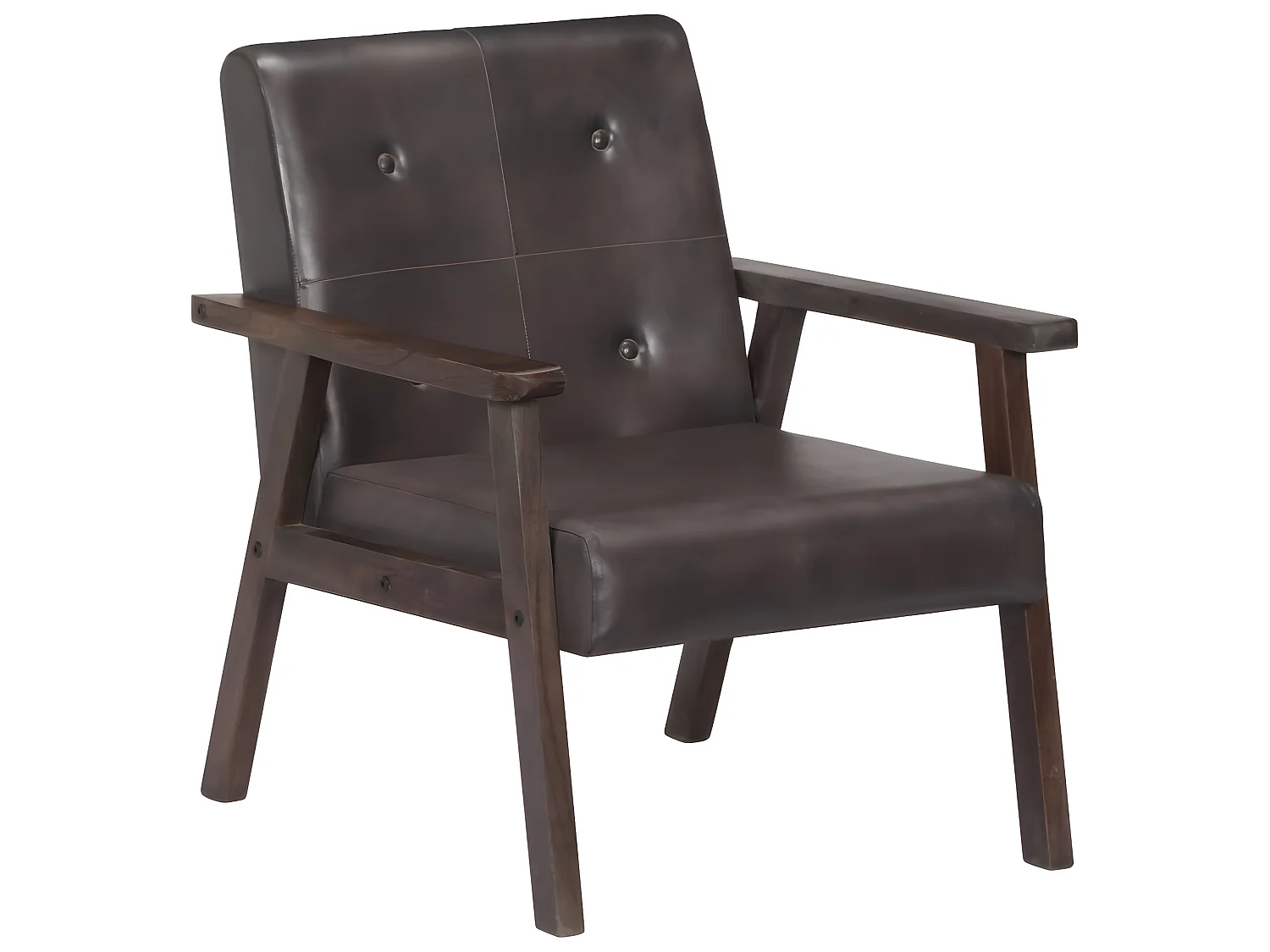 Fauteuil Gris Cuir véritable