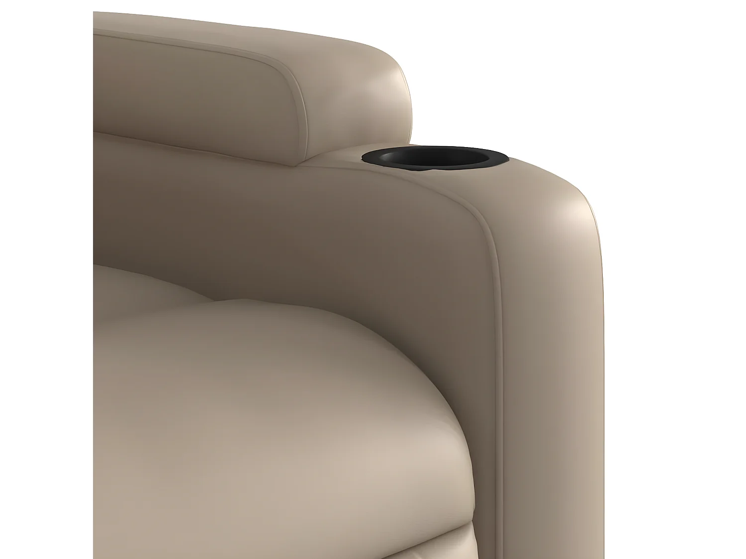 Cappuccino-fauteuil van kunstleer