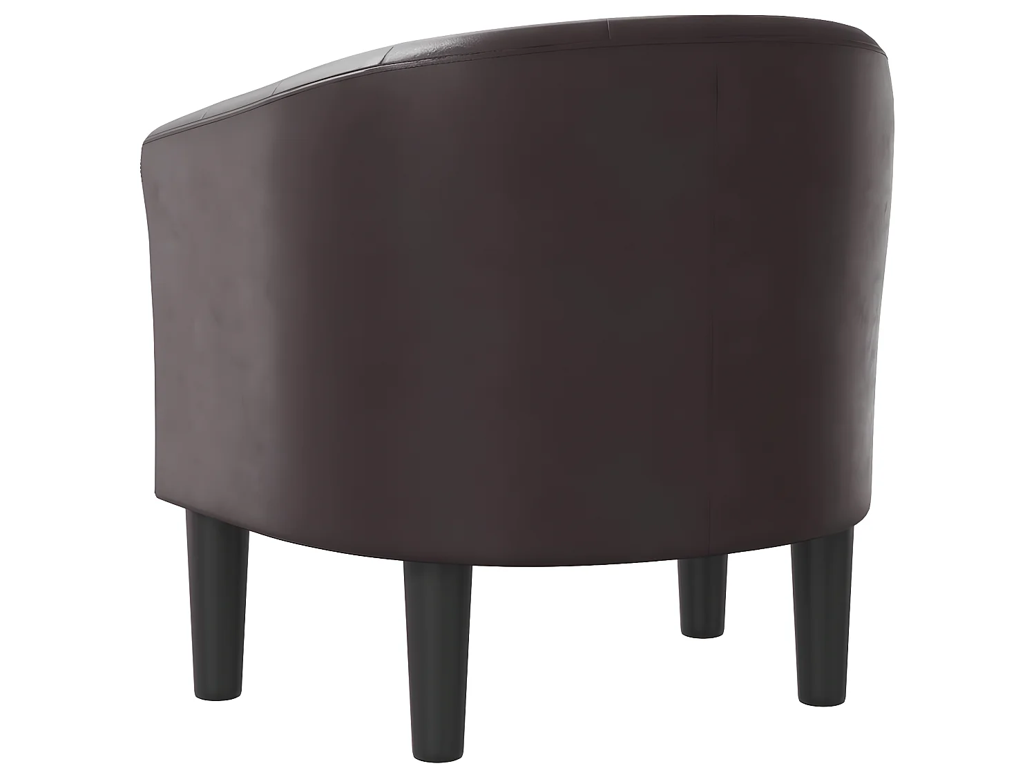 Fauteuil cabriolet marron similicuir