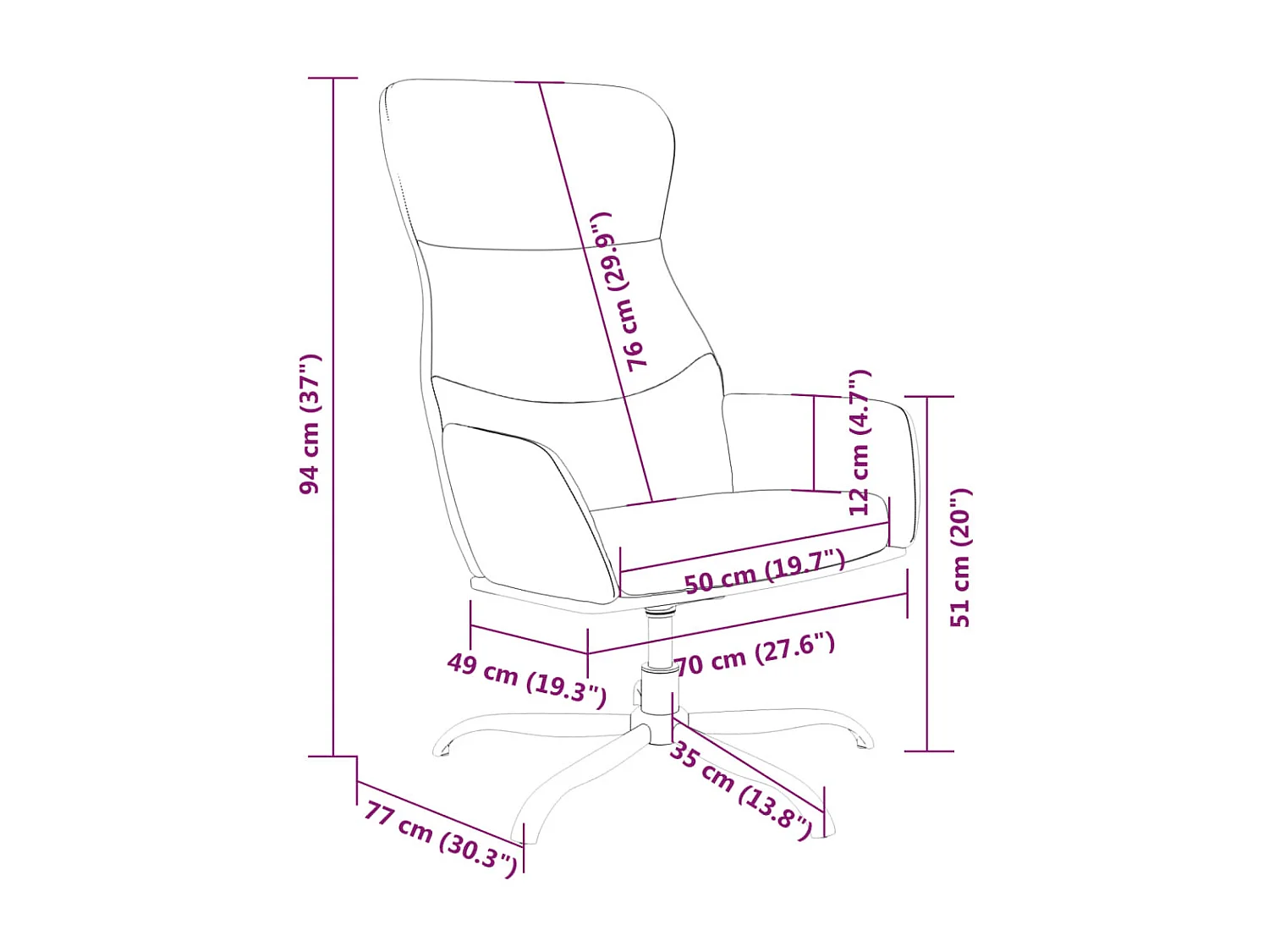 Ontspanningsstoel Lichtgrijze stof
