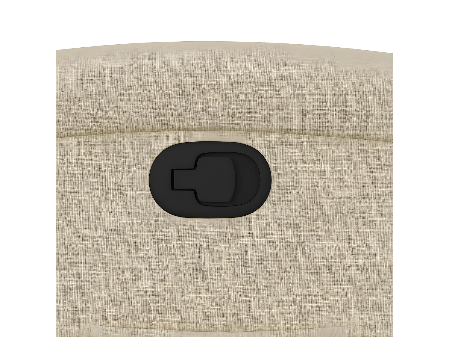 Liegestuhl aus cremefarbenem Stoff