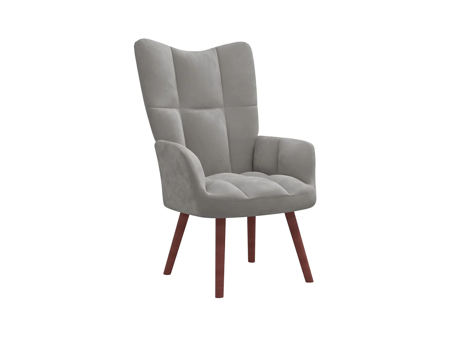 Chaise de relaxation Gris clair Velours