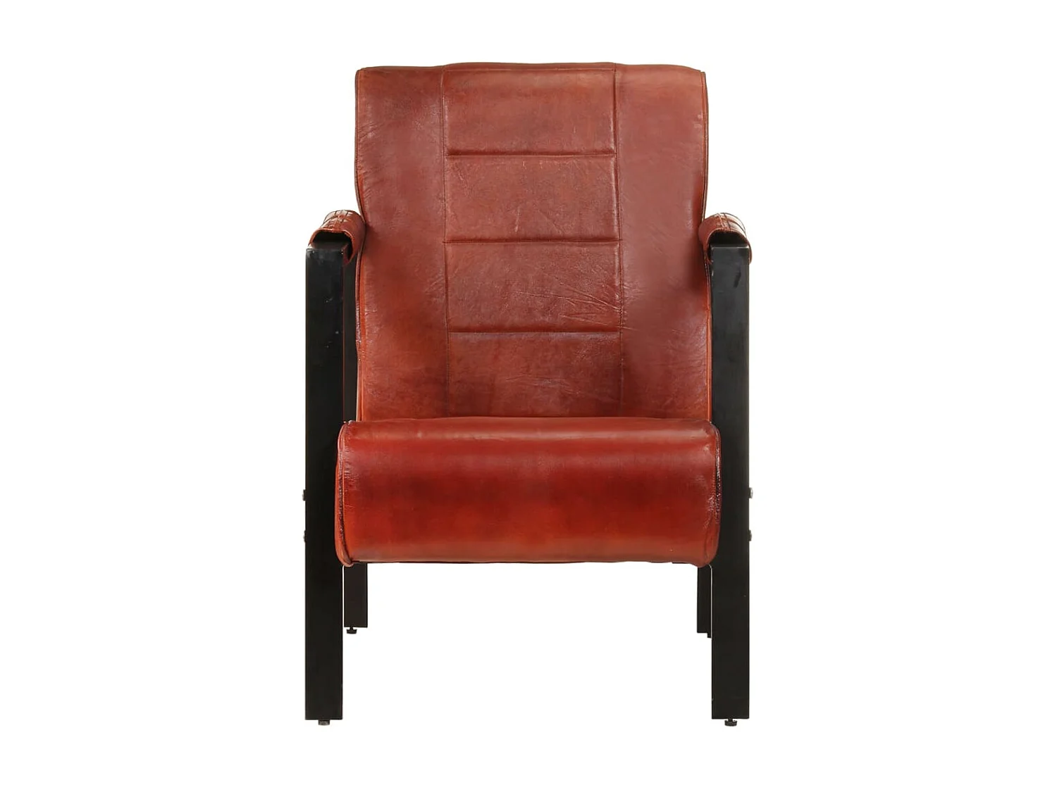 Fauteuil 60x80x87 cm Donkerbruin Echt geitenleer