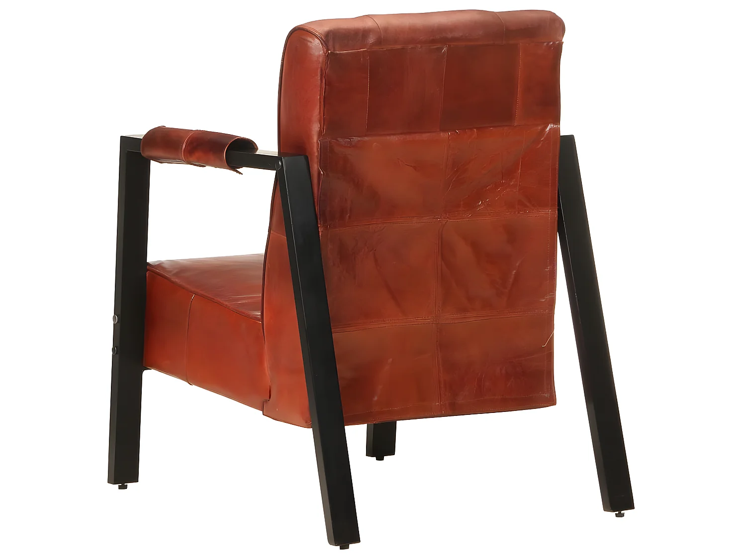 Fauteuil 60x80x87 cm Donkerbruin Echt geitenleer