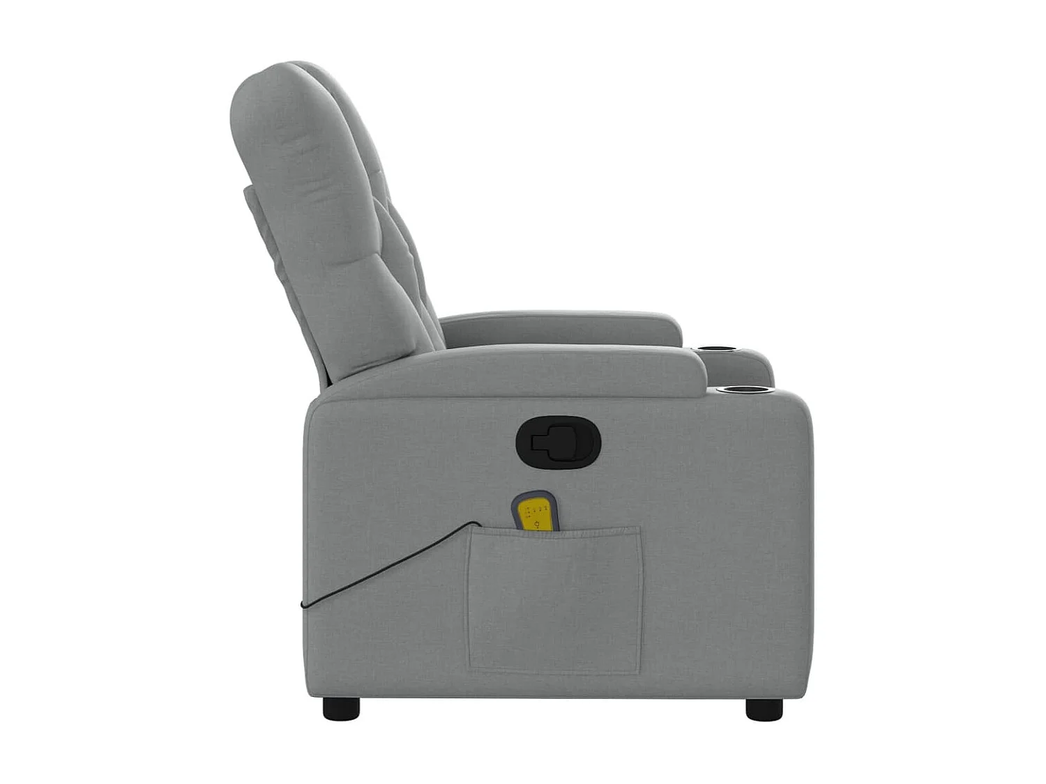 Fauteuil de massage inclinable Gris clair Tissu